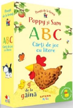 Coperta cărții Povesti de la ferma. Poppy si Sam. ABC. Carti de joc cu litere