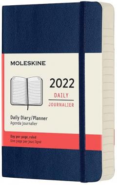 Agenda 2022 - 12-Month Daily Planner - Pocket, Soft Cover - Sapphire Blue