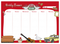 Planner saptamanal - Friends