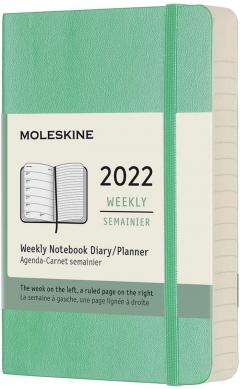 Agenda 2022 - 12-Month Weekly Planner - Pocket, Soft Cover - Ice Green