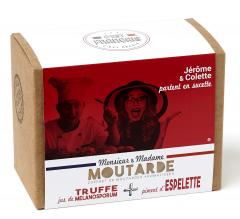 Set 2 borcane mustar cu aroma de trufe negre si ardei Espelette - M. & Mme Jerome & Colette