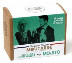 Set 2 borcane mustar cu otet de miere si aroma de mojito - M. & Mme Monique & Alberto de Monaco