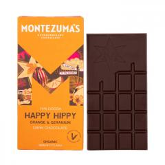 Ciocolata BIO neagra cu portocale - Montezuma's 74% cacao, 90 g