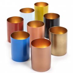 Suport lumanare - Porcelain Tealight, Gold 6x7.8cm