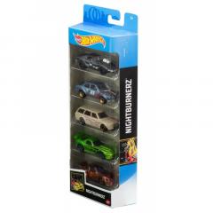 Set 5 masini - Hot Wheels - Night Burnerz