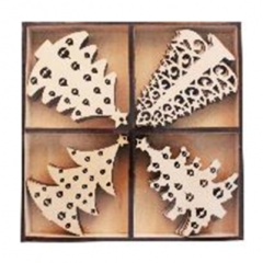 Set decoratiuni brad plan, 24 piese - Model 1