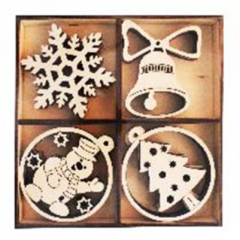 Set decoratiuni glob gravat, 24 piese - Model 4