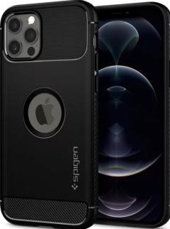 Husa Cover Spigen Rugged Armor pentru iPhone 12/12 Pro - Black