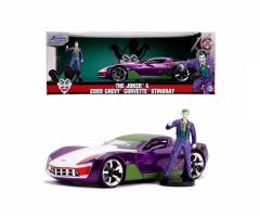 Set masinuta cu figurina - The Joker & 2009 Chevy Corvette Stingray, 1:24