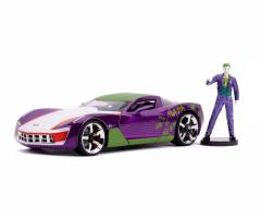 Set masinuta cu figurina - The Joker & 2009 Chevy Corvette Stingray, 1:24