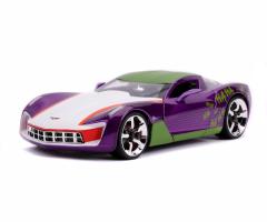 Set masinuta cu figurina - The Joker & 2009 Chevy Corvette Stingray, 1:24