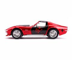 Set masinuta cu figurina -  Harley Quinn & 1969 Chevy Corvette Stingray, 1:24