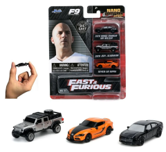 Set 3 masinute metalice - Fast & Furious Nano (Pachet C)