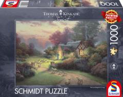 Puzzle 1000 de piese - Thomas Kinkade - The Good Shepherd‘s Cottage