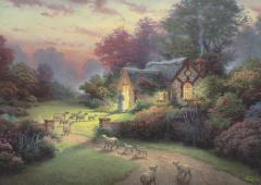 Puzzle 1000 de piese - Thomas Kinkade - The Good Shepherd‘s Cottage