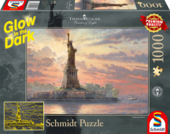 Puzzle 1000 de piese - Thomas Kinkade - Statue of Liberty in The Twilight