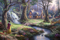 Puzzle 1000 de piese - Thomas Kinkade - Disney - Snow White