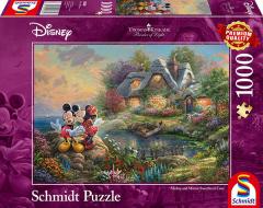 Puzzle 1000 de piese - Thomas Kinkade - Disney - Sweethearts Mickey and Minnie