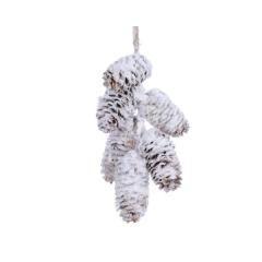 Decoratiune pentru brad - Hanger Pinecone Snow Glitter