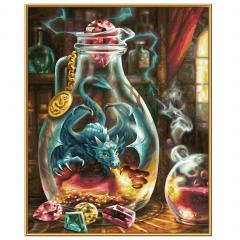 Kit pictura cu numere - Dragonul, 40x50 cm