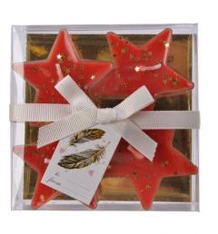 Set 4 lumanari - Tealight Wax Star Glitter