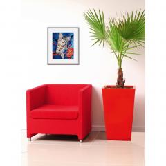 Kit pictura cu numere - Pisica in Rucsac, 24x30 cm