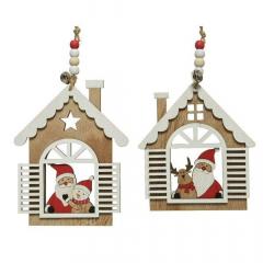 Decoratiune Craciun - Hanging Santa House - Modele diferite