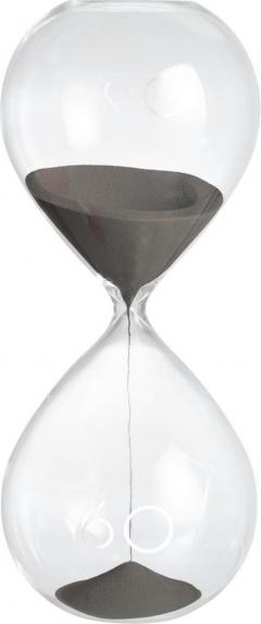 Clepsidra 60 minute - Hourglass 30 cm, gri