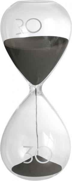 Clepsidra 30 minute - Hourglass 20 cm, gri