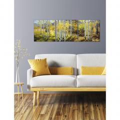 Kit pictura cu numere - Triptic - Octombrie de Aur, 120x40 cm