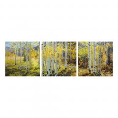 Kit pictura cu numere - Triptic - Octombrie de Aur, 120x40 cm