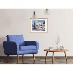 Kit pictura cu numere - Peisaj de Iarna, 24x30 cm