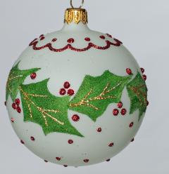 Glob - Alb mat cu frunze verzi