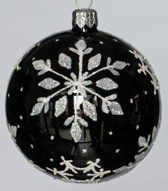 Glob - Negru satinat cu fulgi argintii