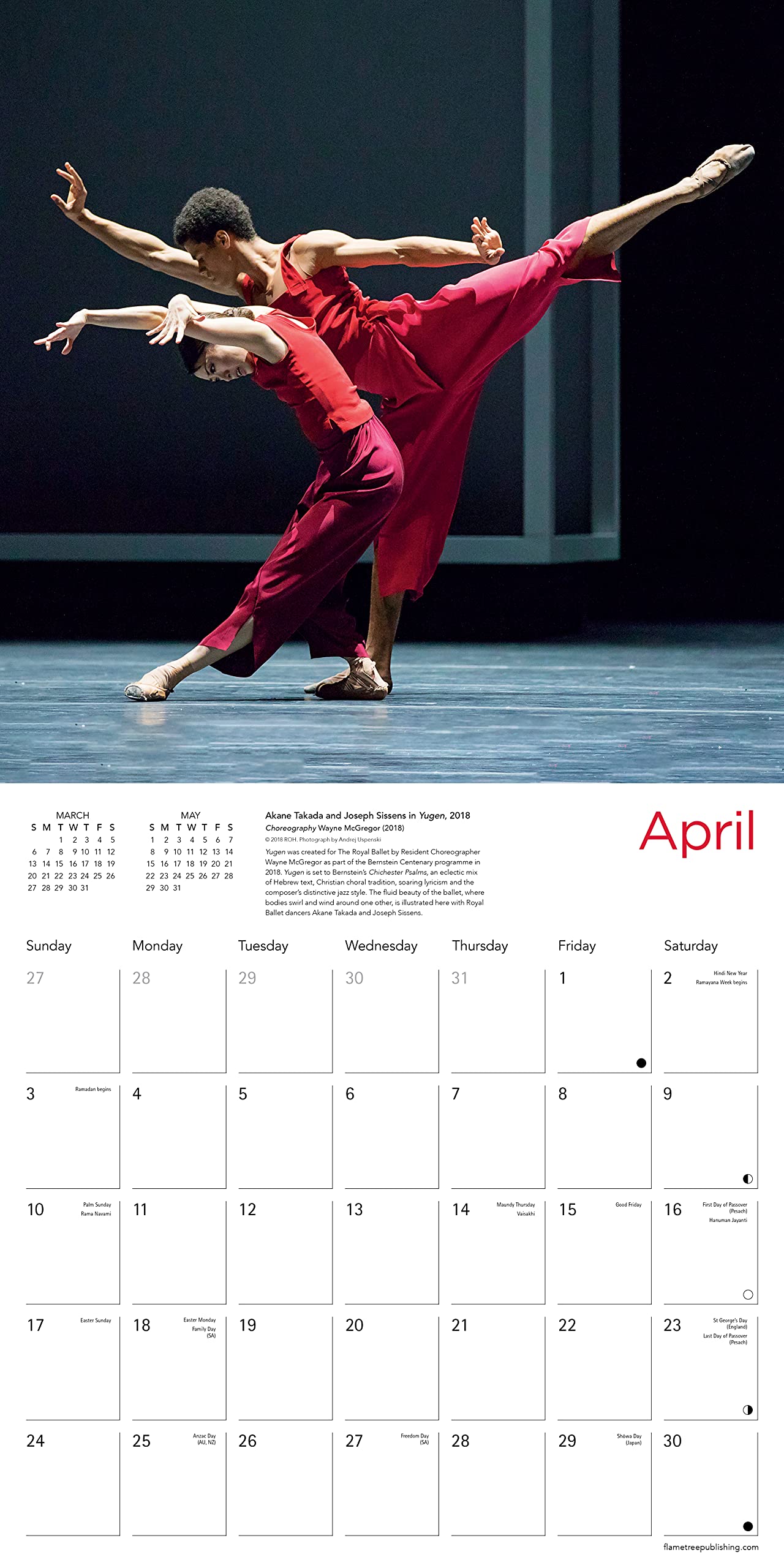 Calendar 2022 The Royal Ballet Flame Tree Publishing