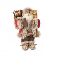 Figurina decorativa - Santa Country Style - Multicolor, 30 cm