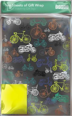 Hartie de impachetat - Multi Bikes Wrap & Tag