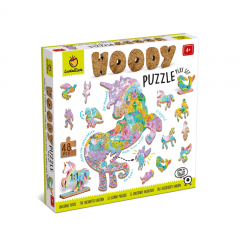 Puzzle din lemn - Woody Puzzle - Unicorns