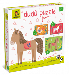 Puzzle educativ - Dudu Puzzle Frame: Animalele de la ferma