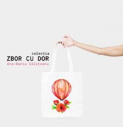 Tote Bag - Balon cu aer cald - Floare de mac