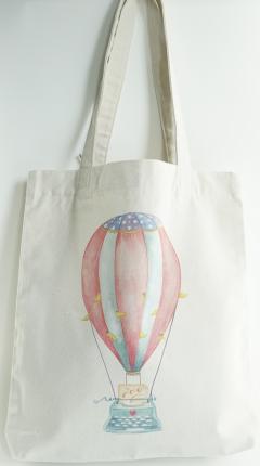 Tote Bag - Balon cu aer cald - Masina de scris