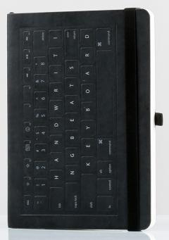 Carnet - Keyboard A5, black, soft cover, dot grid