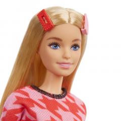 Papusa - Barbie Fashionistas - Blonda cu Tinuta Casual Roz