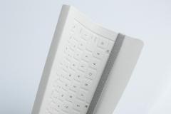 Carnet - Keyboard A5, white, soft cover, dot grid