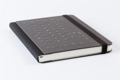 Carnet - Keyboard Carboard A5, dark gray, hard cover, ruled