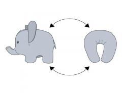 Perna pentru gat - Elefant Zip and Flip