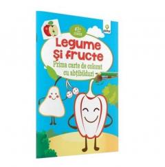 Legume Si Fructe - Prima Carte De Colorat Cu Abtibilduri