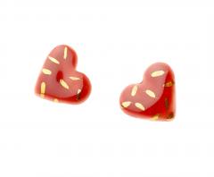 Cercei inima cu aur 