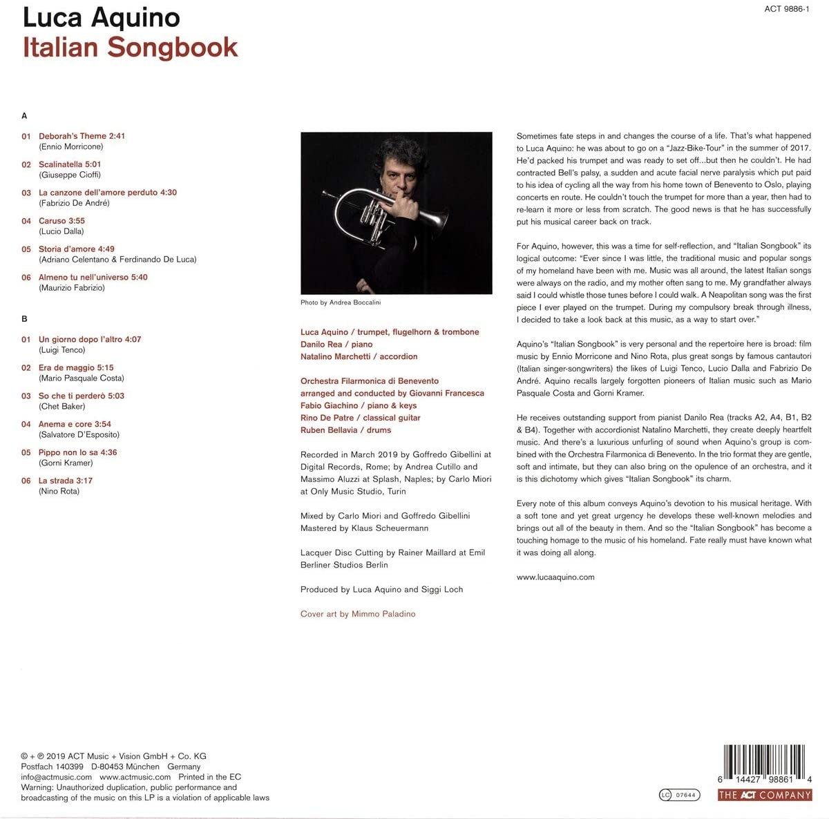 Italian Songbook Vinyl Luca Aquino