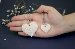 Set mama, fiica - Clar de luna - Model - Inima